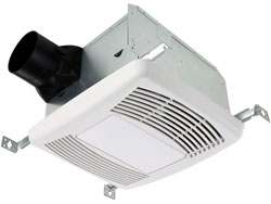 Spot ventilation with an exhaust fan